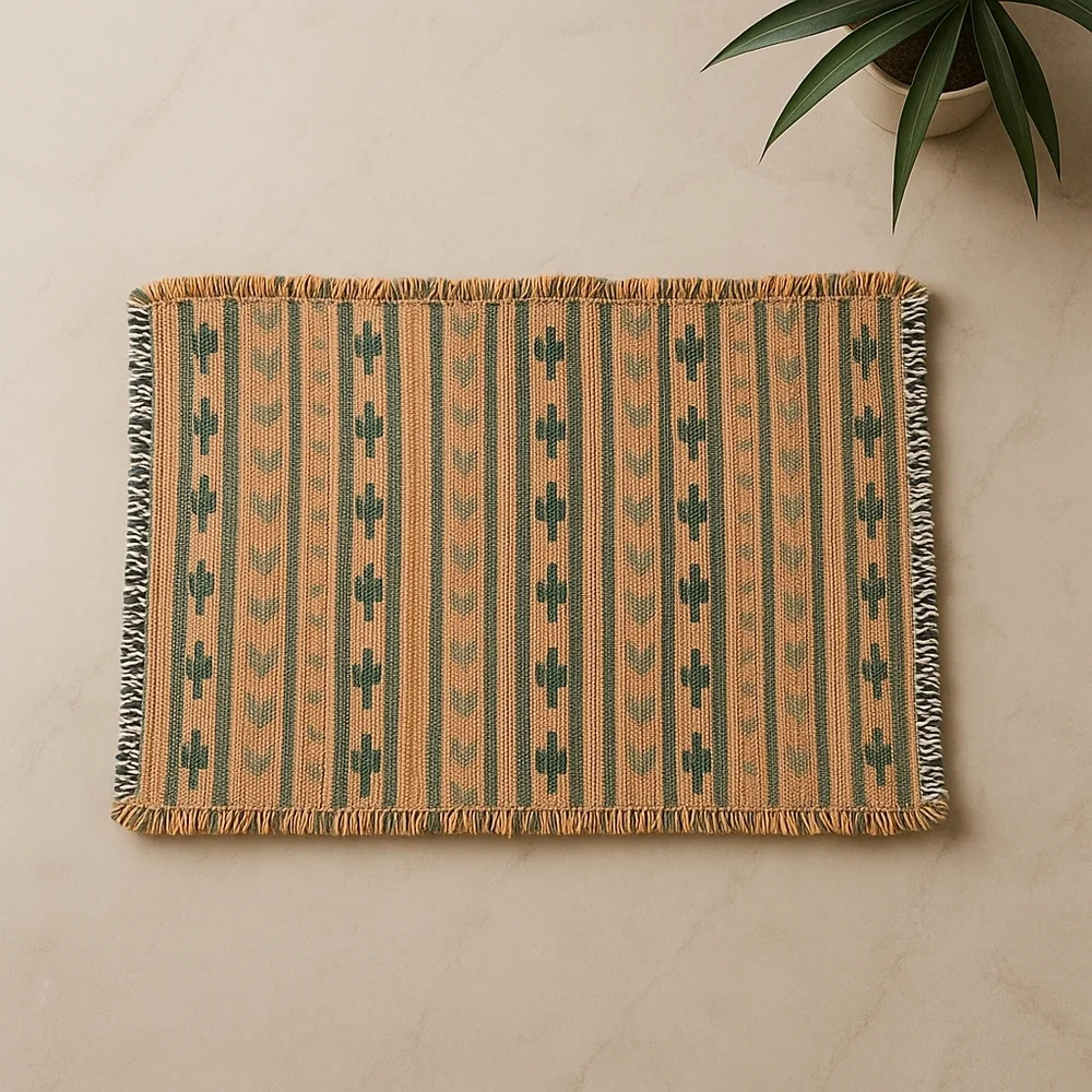 Southwestern Woven Placemats – Set of 2 | Desert Chic Boho Style